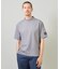 ドットメッシュプリントモックネックTシャツ＜ストレッチ・軽量・ハンドウォッシャブル・通気性＞