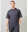 ドットメッシュプリントモックネックTシャツ＜ストレッチ・軽量・ハンドウォッシャブル・通気性＞