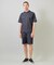 ドットメッシュプリントモックネックTシャツ＜ストレッチ・軽量・ハンドウォッシャブル・通気性＞