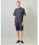 ドットメッシュプリントモックネックTシャツ＜ストレッチ・軽量・ハンドウォッシャブル・通気性＞