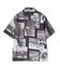 フォトプリントオープンカラーハーフスリーブシャツ