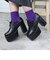 クッション入 厚底レースアップシューズ【10.5cmヒール】 (1533)