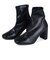 セットバックヒールストレッチショートブーツ【7.5cmヒール】 (9064)