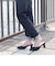 ★新色登場★クッション入り Vカットミュールパンプス【7cm】(5439-1)