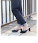 ★新色登場★クッション入り Vカットミュールパンプス【7cm】(5439-1)