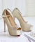 オープントゥラメハイヒールパンプス (1250)