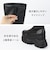 ブーツ レディース ロング 厚底 黒 ハイヒール ストレッチ 2層厚底 スニーカー風 ラバー 10cmヒール 柔らかい サイドジップ 履きやすい カジュアル レザー 合成皮革 ブラック おしゃれ  (1660)