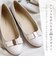 オフィス カジュアル フォーマル シンプルなフラットリボンバレエパンプス (5581)