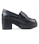 7.5cmチャンキーヒール厚底コインローファー (3023)