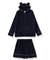 ふんわり軽くて暖かいmemory fleece (メモリーフリース)アニマル耳付がキュートなフーディー上下セット 「メモリーフリース 全開上下セット」 全開上下セット