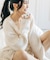 ふわふわ＆さらさらの極上手触りユニセックスが嬉しい楽ちんニット 「パウダーもこ ガウン」 ガウン