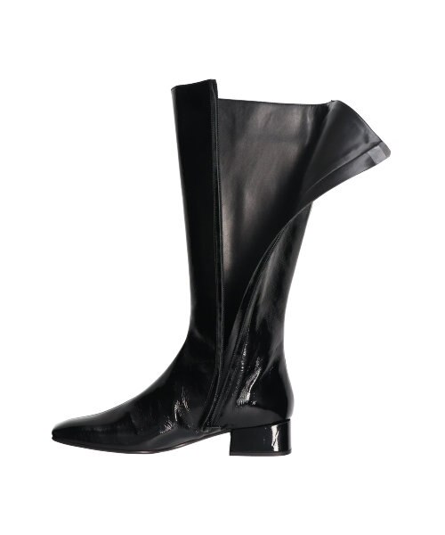 BT1266 【美品】FABIO RUSCONI ロングブーツ　スクエアトゥ 黒 FABIO RUSCONI】ローヒールスクエアトウロングブーツ｜ブリジット