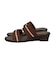 《新色入荷》【ITALIAN SHOEMAKERS】ラインストーン2本ベルトミュールサンダル