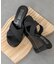 【ITALIAN SHOEMAKERS】クロスベルト厚底コンビウェッジミュール