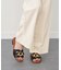 【Oh my Sandals】ローヒールチェーンミュールサンダル