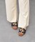 【Oh my Sandals】ローヒールチェーンミュールサンダル