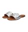 【Oh my Sandals】スクエアトウフラットレザーサンダル