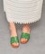 【Oh my Sandals】スクエアトウフラットレザーサンダル