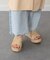 【Oh my Sandals】クッションインソールウェッジミュール