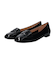 【INTER-CHAUSSURES】スクエアトウフラットモカシューズ