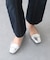 【INTER-CHAUSSURES】スクエアトウフラットモカシューズ