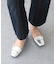 【INTER-CHAUSSURES】スクエアトウフラットモカシューズ