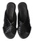 【Oh my Sandals】レザーメッシュクロスベルト厚底サンダル