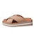 【Oh my Sandals】レザーメッシュクロスベルト厚底サンダル