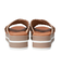 【Oh my Sandals】レザーメッシュクロスベルト厚底サンダル