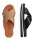 【Oh my Sandals】レザーメッシュクロスベルト厚底サンダル