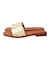 【Oh my Sandals】レザーメッシュフラットサンダル