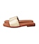【Oh my Sandals】レザーメッシュフラットサンダル