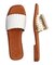 【Oh my Sandals】レザーメッシュフラットサンダル
