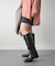 【CORSO ROMA，9】バックジップローヒールロングブーツ