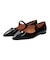 【INTER-CHAUSSURES】ポインテッドストラップフラットパンプス 