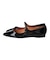 【INTER-CHAUSSURES】ポインテッドストラップフラットパンプス 
