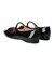 【INTER-CHAUSSURES】ポインテッドストラップフラットパンプス 