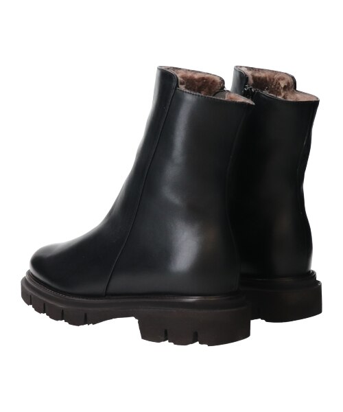 LUCA GROSSI】タンクソールムートンショートブーツ｜ブリジット