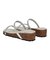 【ITALIAN SHOEMAKERS】ダブルラインストーンクッションインソールサンダル(952210)