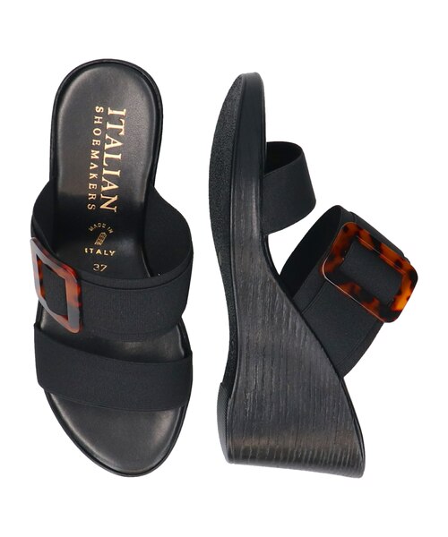 ITALIAN SHOEMAKERS】べっ甲風バックルサンダル(952326