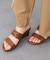 【ITALIAN SHOEMAKERS】イントレチャートウェッジヒールサンダル(952344)