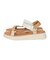 【Oh my Sandals】カラーコンビ厚底ベルクロサンダル(E52109)