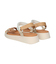 【Oh my Sandals】カラーコンビ厚底ベルクロサンダル(E52109)