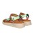【Oh my Sandals】カラーコンビ厚底ベルクロサンダル(E52109)