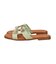 【Oh my Sandals】スクエアトウフラットバックルサンダル(E52303)