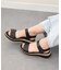 【Oh my Sandals】ベルクロローヒールサンダル(E52500)