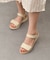 【Oh my Sandals】ベルクロローヒールサンダル(E52500)