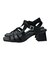 【Oh my Sandals】スクエアトウアンクルストラップサンダル-(E2010E)