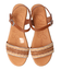 【Oh my Sandals】異素材コンビアンクルストラップサンダル-(E2507E)