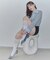 【BRIDGET BIRKIN】ビジューリボンベロアパンプス